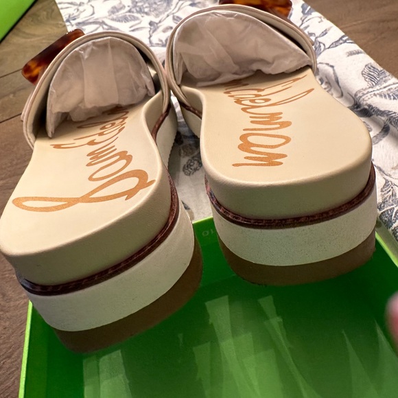 Sam Edelman women’s Ariane slide sandal in ivory leather size 8.5 - Picture 3 of 7